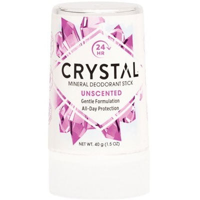 CRYSTAL Deodorant Stick - Fragrance Free, 40g - Natural & Aluminum-Free for Sensitive Skin - Perfect for Gym, Travel & Everyday Use