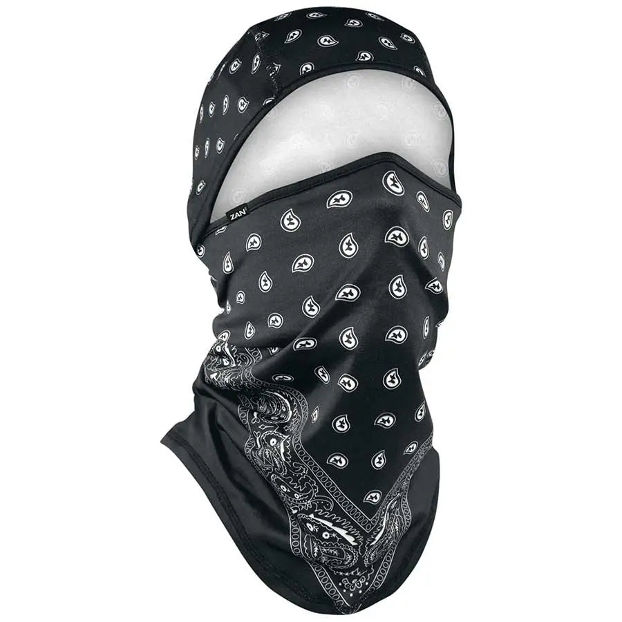 ZANheadgear Convertible Balaclava SportFlex Series - Black Paisley Design for Skiing, Cycling & Outdoor Sports - Adjustable Face Mask for Cold Weather Protection