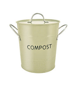 Eco-Friendly Compost Bin 3.2L (34oz) - Sage Green Kitchen Countertop Compost Pail for Organic Waste Recycling - Perfect for Composting Food Scraps in Home, Garden or Office