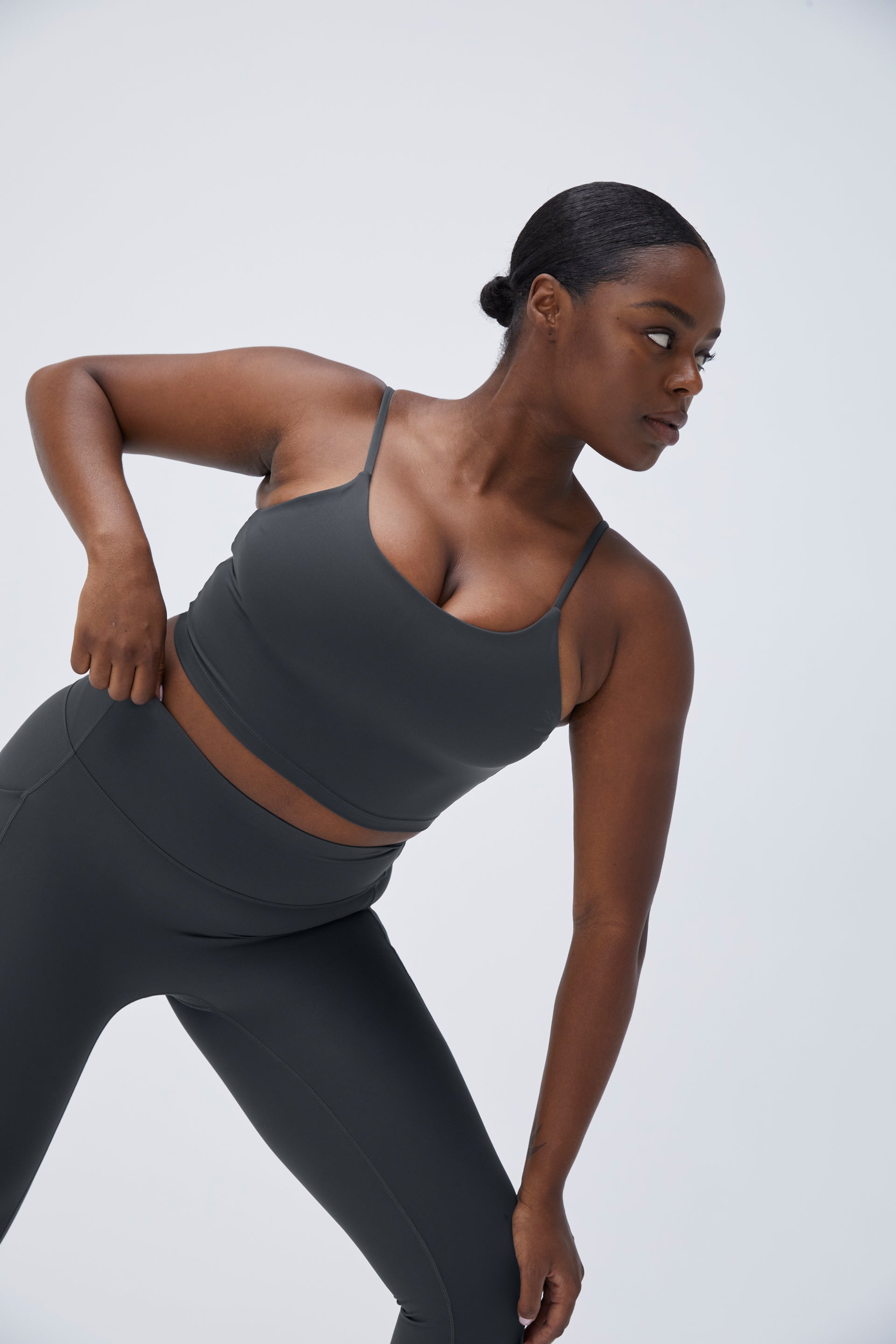 Ultimate Tank Bra for Women - Graphite Grey | Comfortable Seamless Sports Bra for Yoga, Running & Gym Workouts