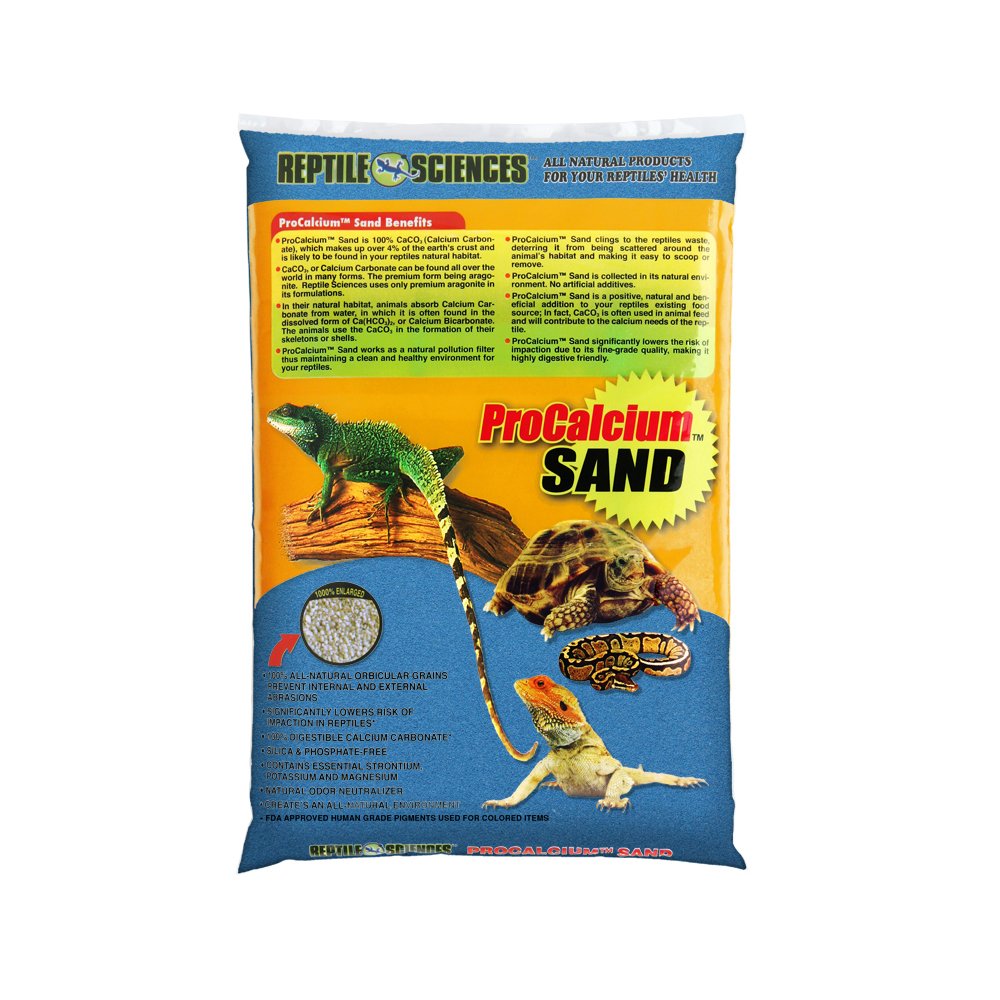 Reptile Sciences Terrarium Sand - 10-Pound Natural Blue Substrate for Reptile Tanks, Ideal for Bearded Dragons, Geckos & Snakes | Creates Desert-Like Habitat & Enhances Enclosure Aesthetics