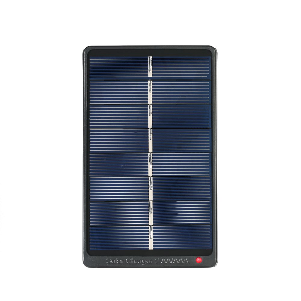 Decdeal 2-Pack AA/AAA Rechargeable Solar Battery Charger with 1W 4V Solar Panel - Portable Solar Power Charger for Outdoor Camping, Emergency Kits & Travel Accessories