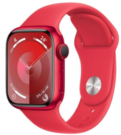 Apple Watch Series 9 (GPS) 41mm (PRODUCT)RED Aluminum Case with Red Sport Band - Fitness Tracker, Heart Rate Monitor, Sleep Tracking - Perfect for Running, Swimming & Daily Activity Tracking (MRXH3LL/A)