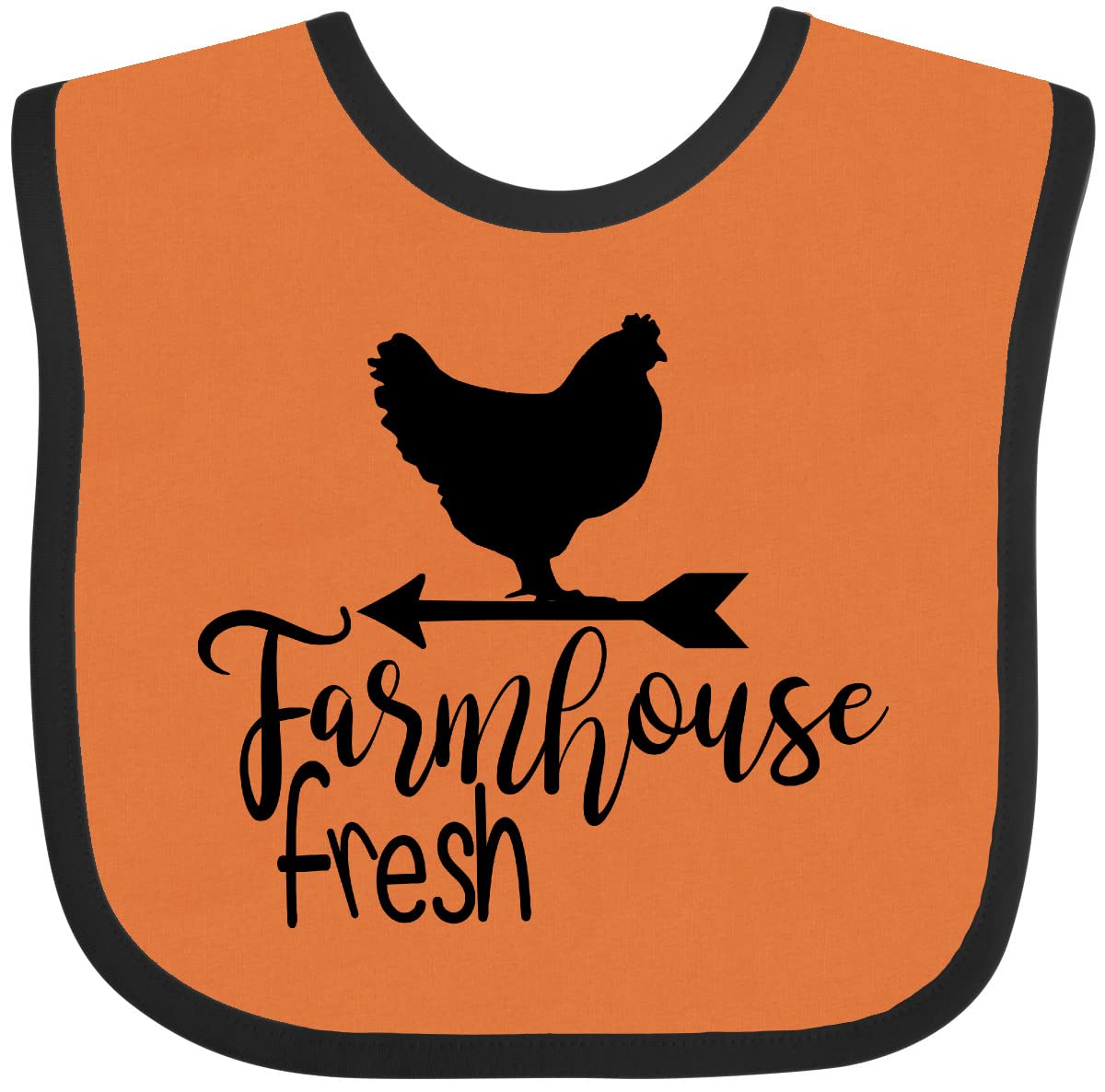 Inktastic Farmhouse Fresh Chicken Baby Bib - Soft & Absorbent Drool Bibs for Infants & Toddlers - Perfect for Feeding, Teething & Everyday Use
