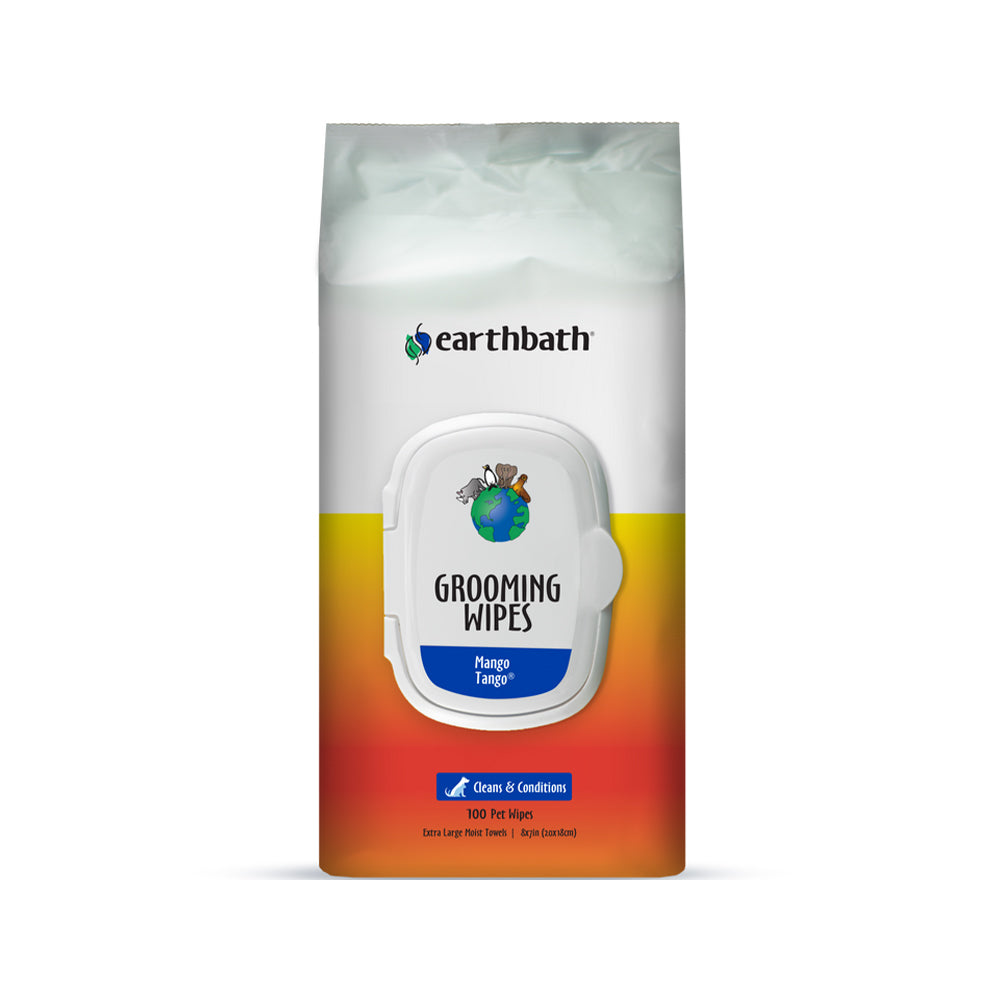 Mango Tango Grooming Wipes for Dogs & Cats - Hypoallergenic Pet Cleaning Wipes with Natural Ingredients | Perfect for Bathing, Paw Cleaning & Freshening Between Showers