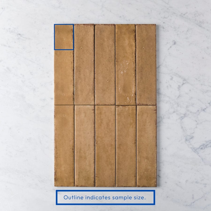 Richmond Gloss Subway Beige Tile Sample - Premium Ceramic Wall & Floor Tiles for Kitchen Backsplash, Bathroom, and Shower Renovation