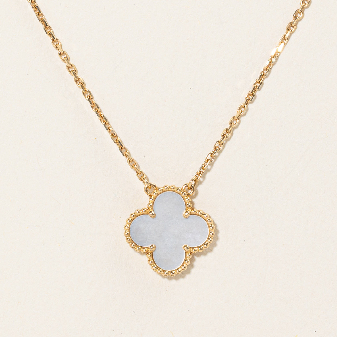 Van Cleef & Arpels Vintage Alhambra Pendant Necklace - 1.50 Carat Diamond - 16 Inch Chain - Luxury Jewelry for Women - Perfect for Weddings & Special Occasions
