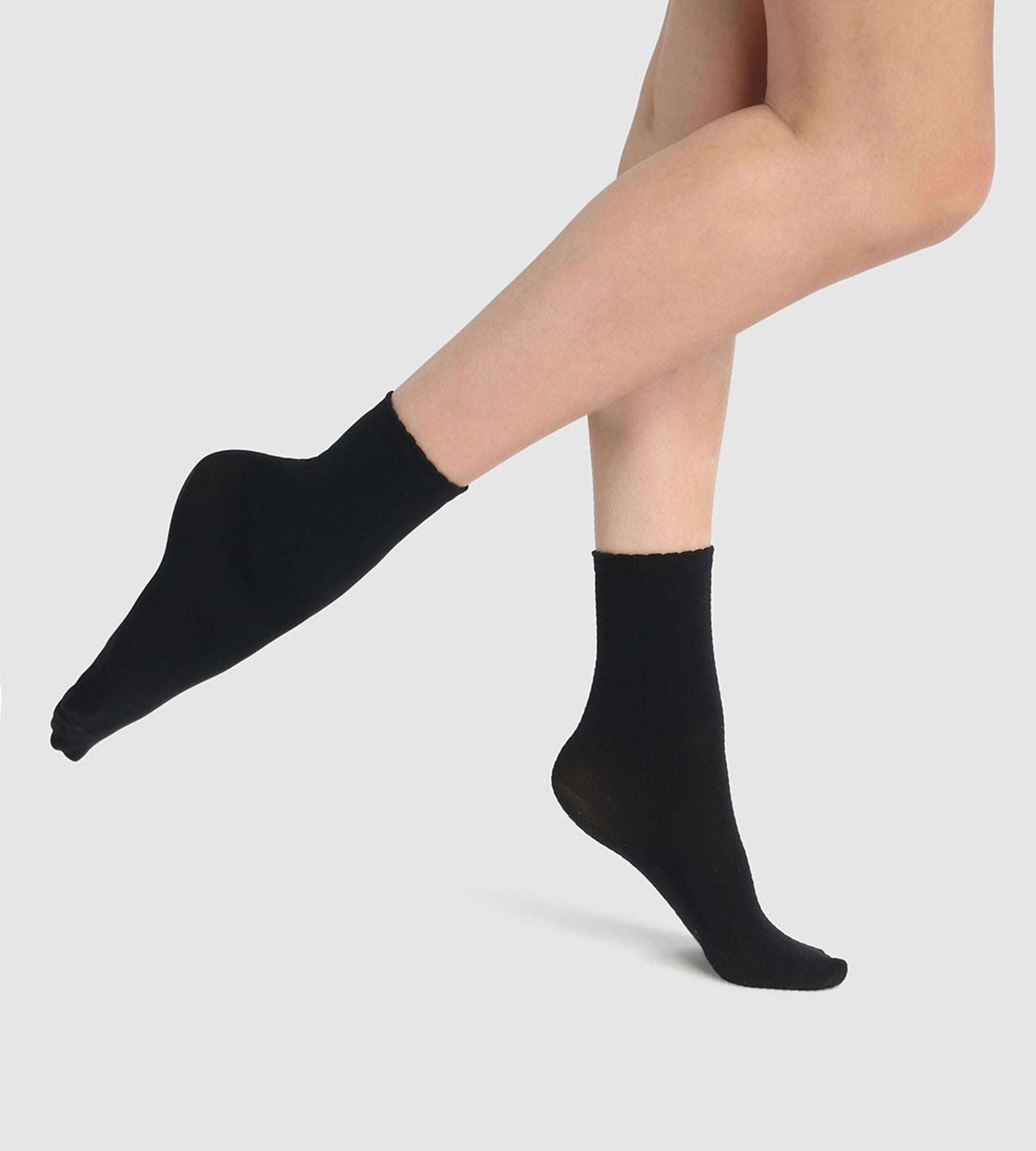 Microfiber Opaque Black Socks 70D - Sensational Comfort for Everyday Wear, Work & Casual Outfits