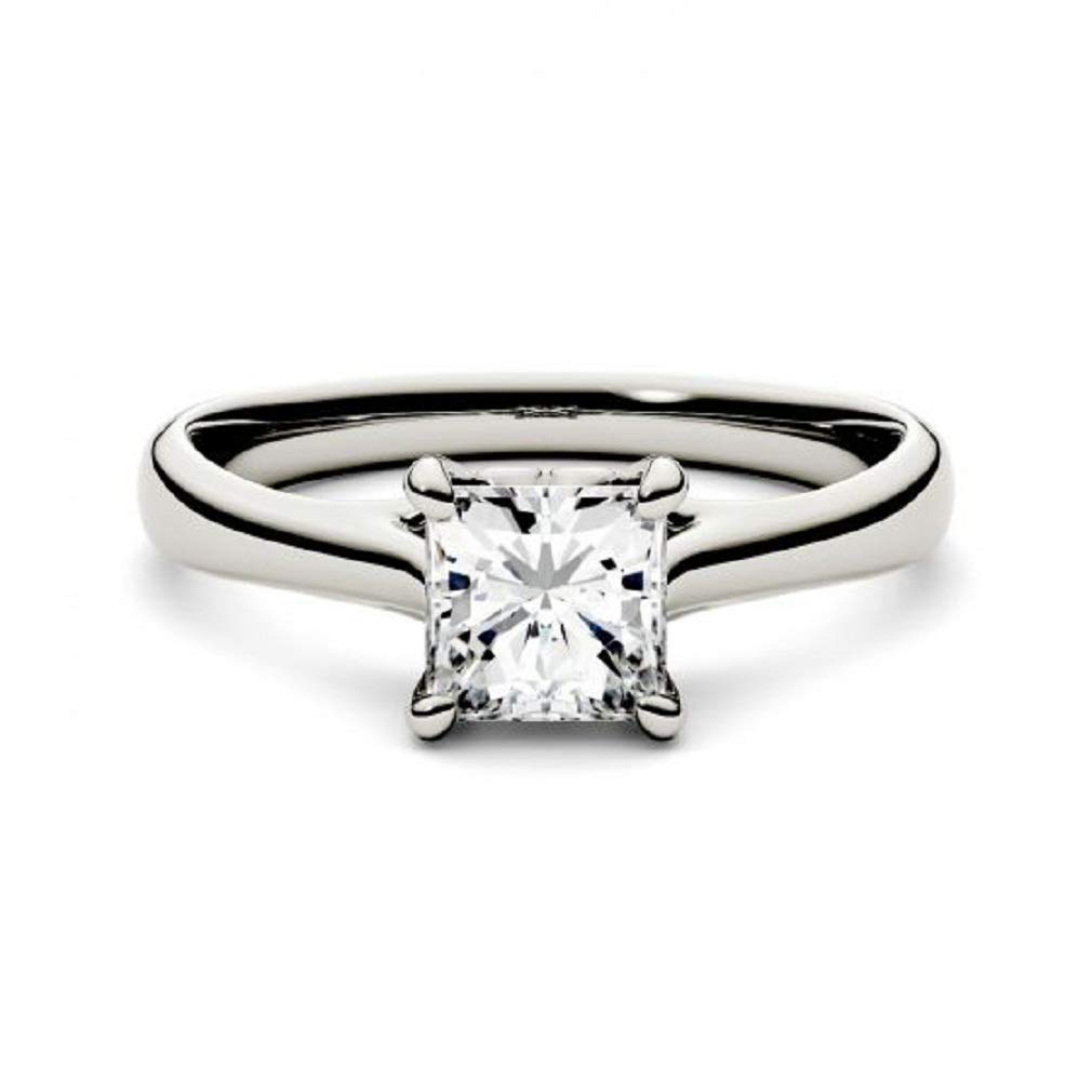Antique Filigree Engagement Ring 2CT Princess Cut VVS1 Colorless Moissanite 925 Sterling Silver Wedding Promise Ring for Her - Perfect Gift for Anniversaries, Proposals & Special Occasions