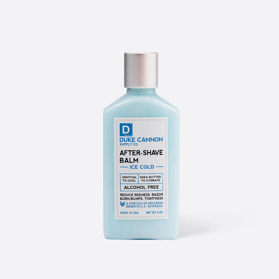 Duke Cannon Cooling After Shave Balm for Men - 6oz Soothing Post-Shave Moisturizer with Menthol - Perfect for Sensitive Skin & Razor Burn Relief - Ideal for Daily Grooming & Post-Shave Care