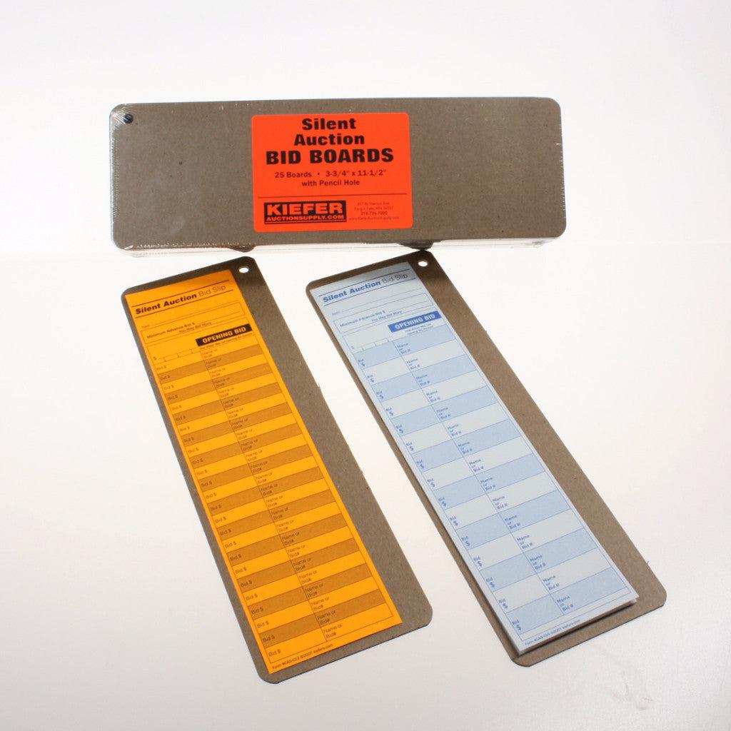 Bidder Boards for 2.8 Bid Slips (25/Case) - Perfect for Auctions, Fundraisers & Silent Bidding Events