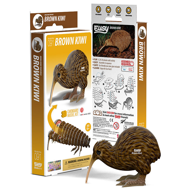 3D Wooden Kiwi Puzzle - Brain Teaser Toy for Adults & Kids - Fun Educational STEM Game for Family & Classroom - Perfect for Stress Relief & Cognitive Development