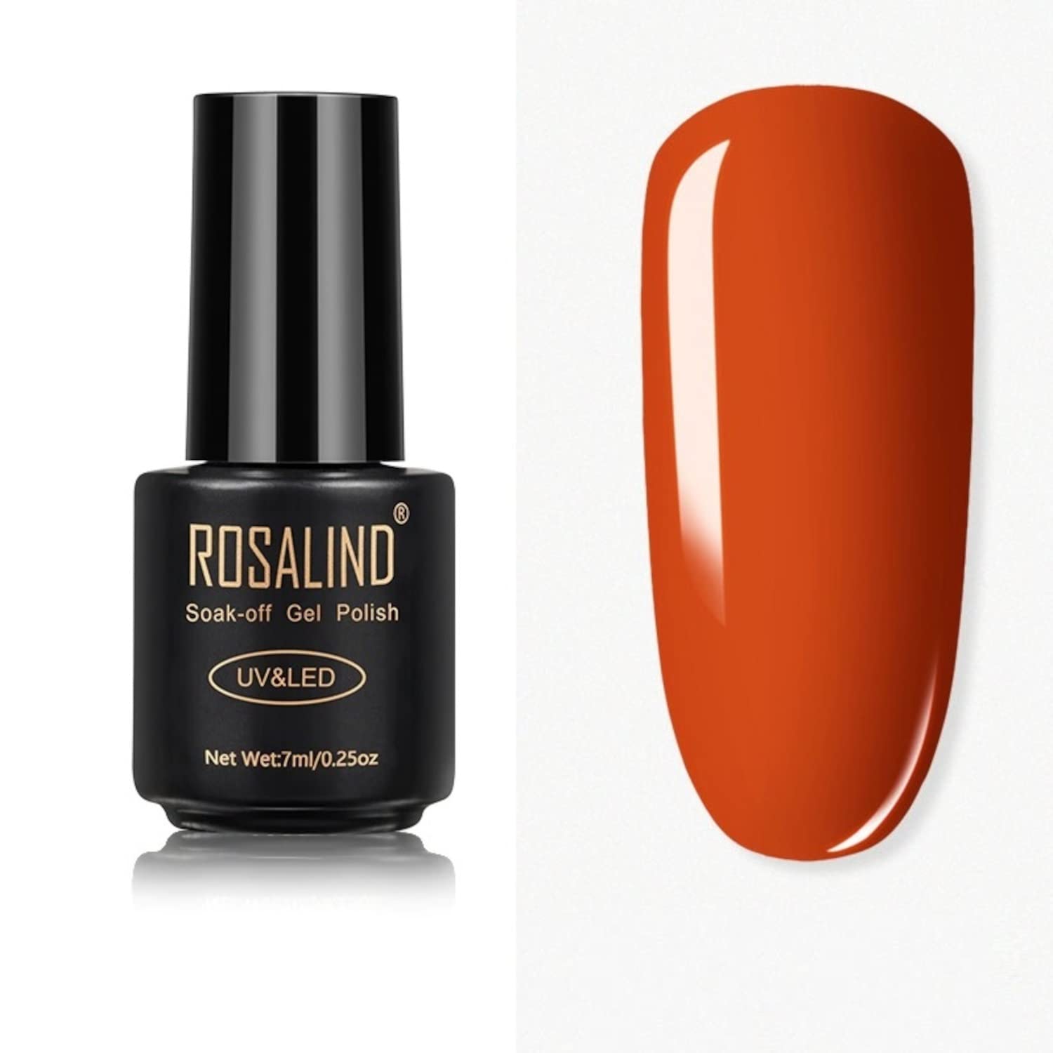 ROSALIND UV LED Gel Nail Polish Set - Long Lasting Nail Art Colors for Manicure (7ml/0.24oz) | Professional Salon Quality | Need UV/Lamp to Cure | Perfect for Home DIY Nail Care & Salon Use