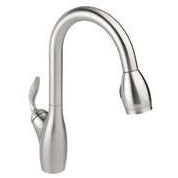 Gerber 40-471 Daylene Single Hole Pull Down Kitchen Faucet - Modern Stainless Steel Sink Faucet for Easy Dishwashing & Food Prep