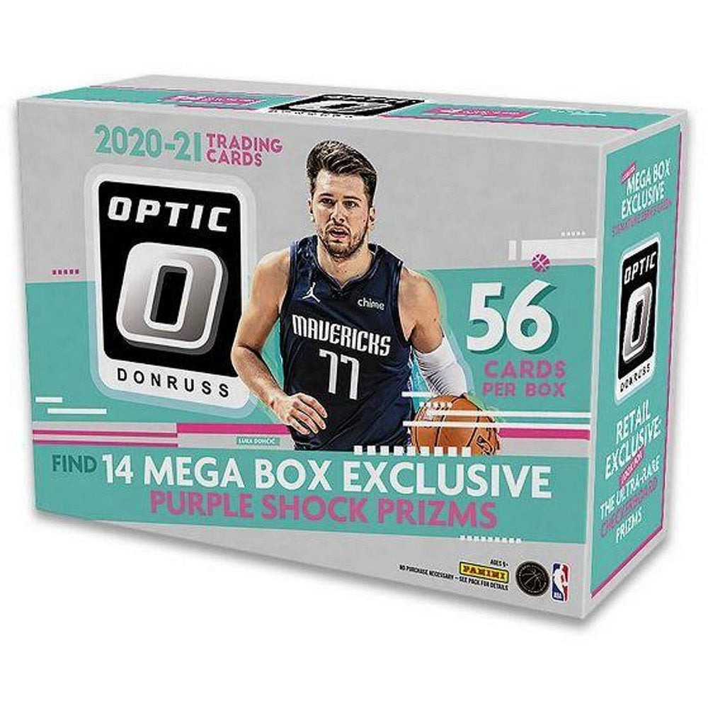 2020-21 Panini Donruss Optic Basketball Megabox - Purple Shock Prizms | NBA Trading Cards Collection for Collectors & Investors | Perfect for Display, Trading, and Portfolio Growth