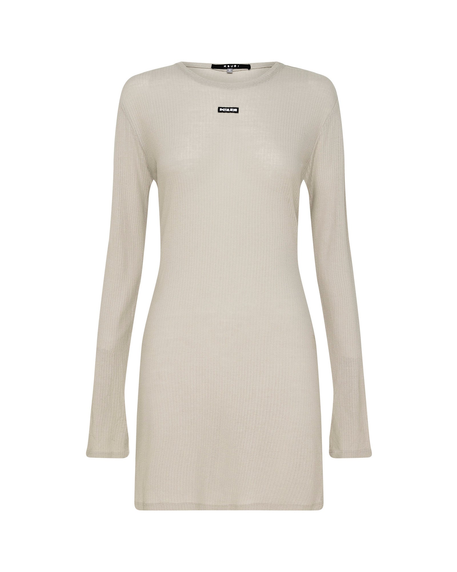 Crawford LS Mini Dress in Taupe - Elegant Long Sleeve Casual Dress for Women | Perfect for Fall, Winter, Date Nights & Office Wear