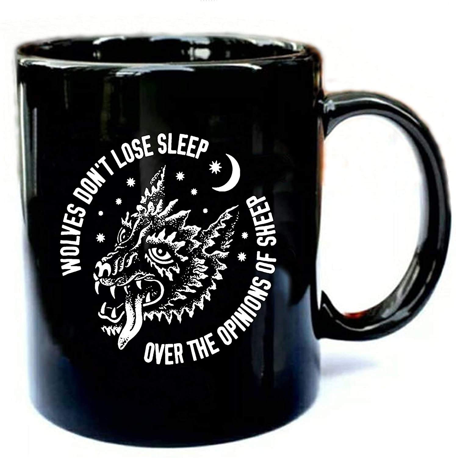 Funny Wolf Coffee Mug 11oz - Ceramic Gift for Office & Home Use