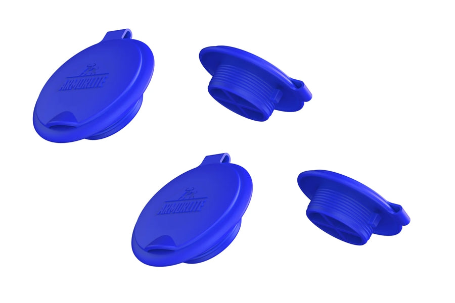 Ford Bronco ArmorLite Drain Plug Set - 4pc Blue Heavy Duty Off-Road Accessories for Water Drainage & Mud Protection - Perfect for Off-Roading, Jeep Trail Adventures & 4x4 Truck Modifications