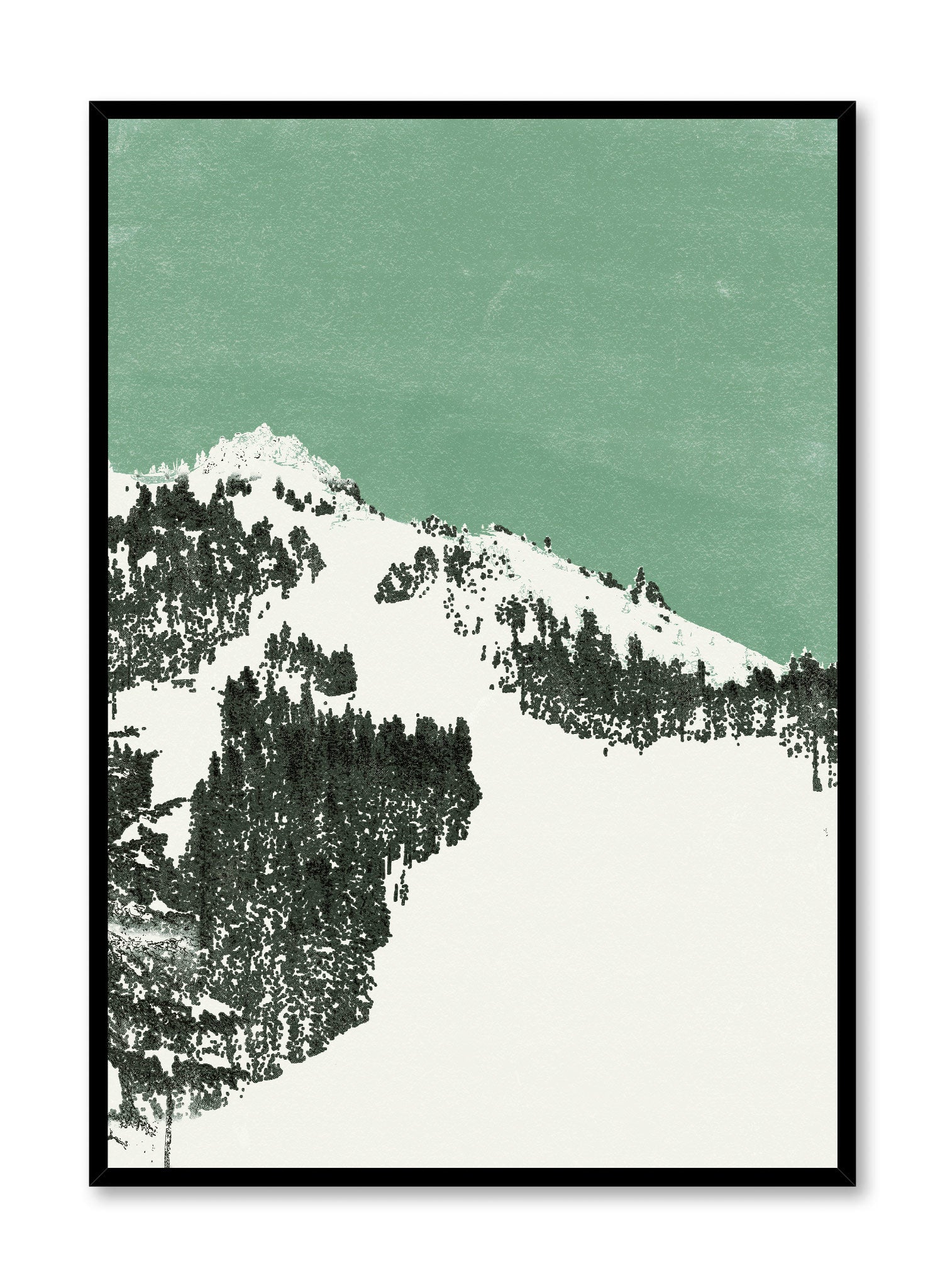Alpine Slopes Scenic Mountain Poster - Wall Art Decor for Home, Office & Cabin - Perfect for Nature Lovers & Mountain Enthusiasts