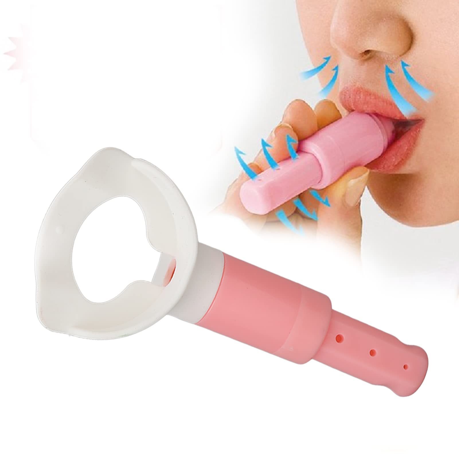Portable Breathing Exercise Trainer for Lungs - Lightweight Abdominal & Lung Strengthener for Adults & Kids - Indoor Fitness & Respiratory Training Device (Pink) | Perfect for Yoga, Meditation, Asthma Relief & Post-Surgery Recovery