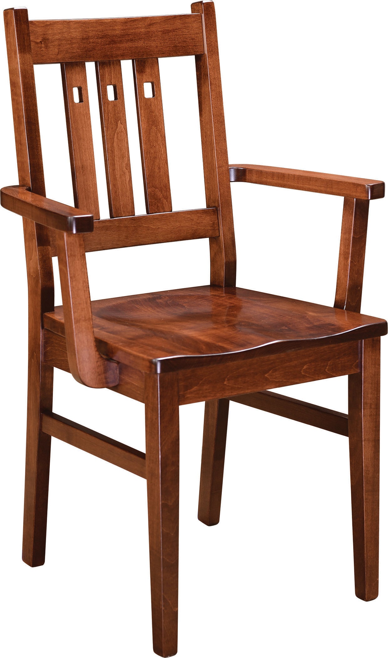 Erie Dining Chair - Modern Wooden Dining Room Chair with Upholstered Seat - Perfect for Kitchen, Dining Room, and Home Office Use