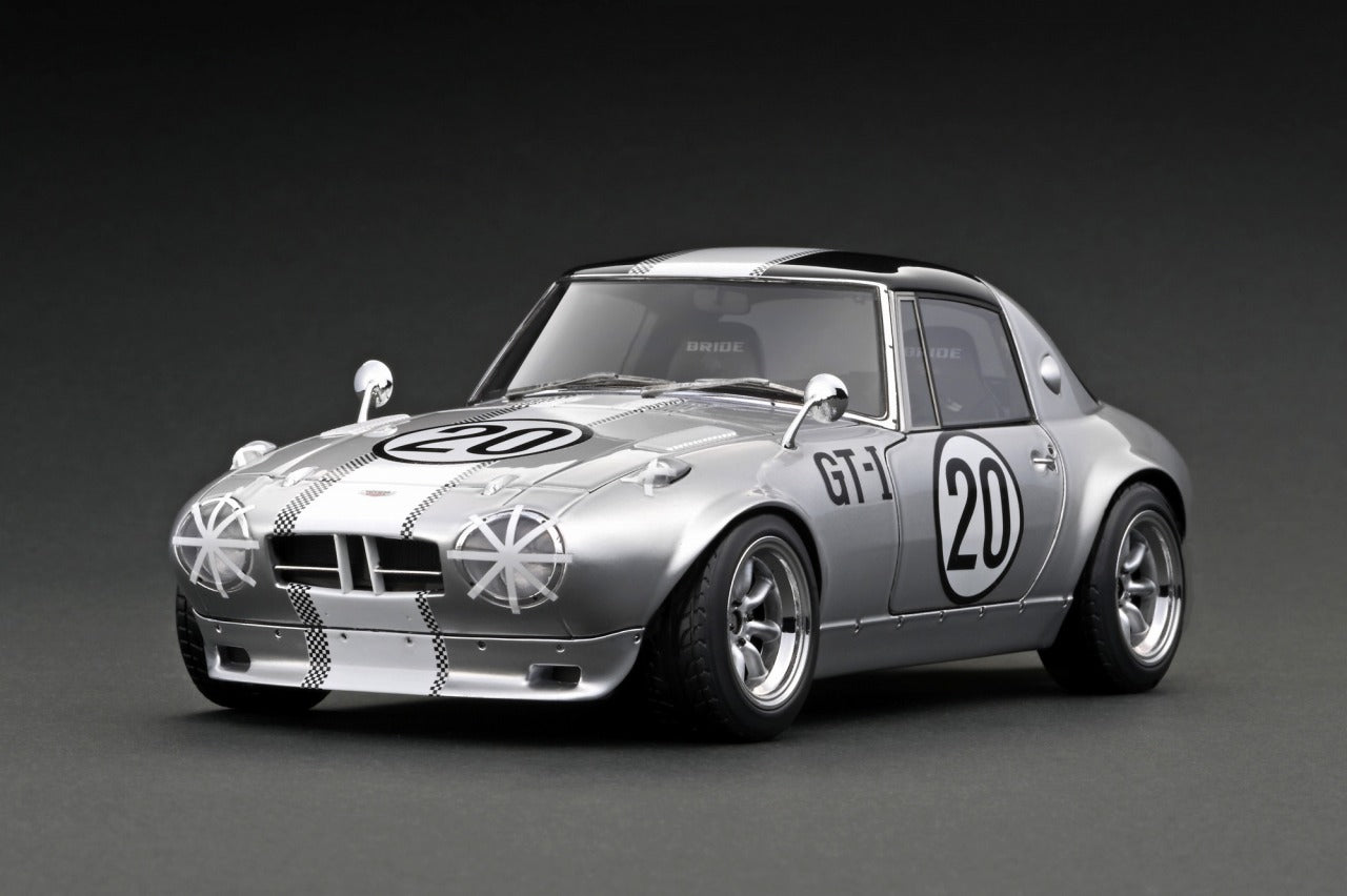 1:18 Scale Toyota Sports 800 NOB Hachi Version Silver Diecast Model Car - Perfect for Collectors, Display, and Racing Enthusiasts