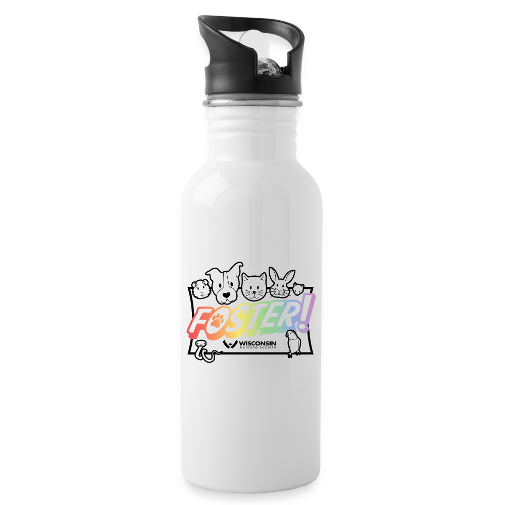 Foster Pride Water Bottle - Insulated Stainless Steel Reusable Bottle with Leak-Proof Lid for Kids, School, Sports & Outdoor Activities