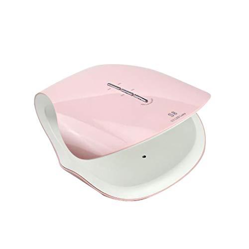 48W UV LED Nail Dryer Lamp - Smart Gel Nail Curing Light with 3 Timer Settings, Painless Nail Polish Dryer Machine for Home & Salon Use (Pink) - Perfect for Gel Manicures, Acrylic Nails & DIY Nail Art