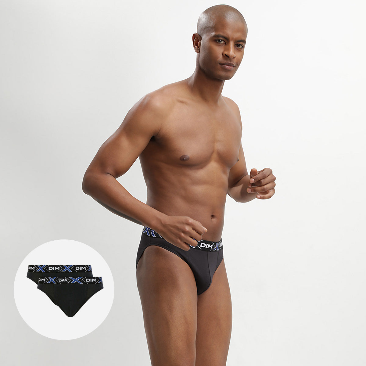 2-Pack X TEMPÂ® Black Stretch Cotton Underwear - Soft & Breathable for Everyday Comfort, Workout & Lounge Wear