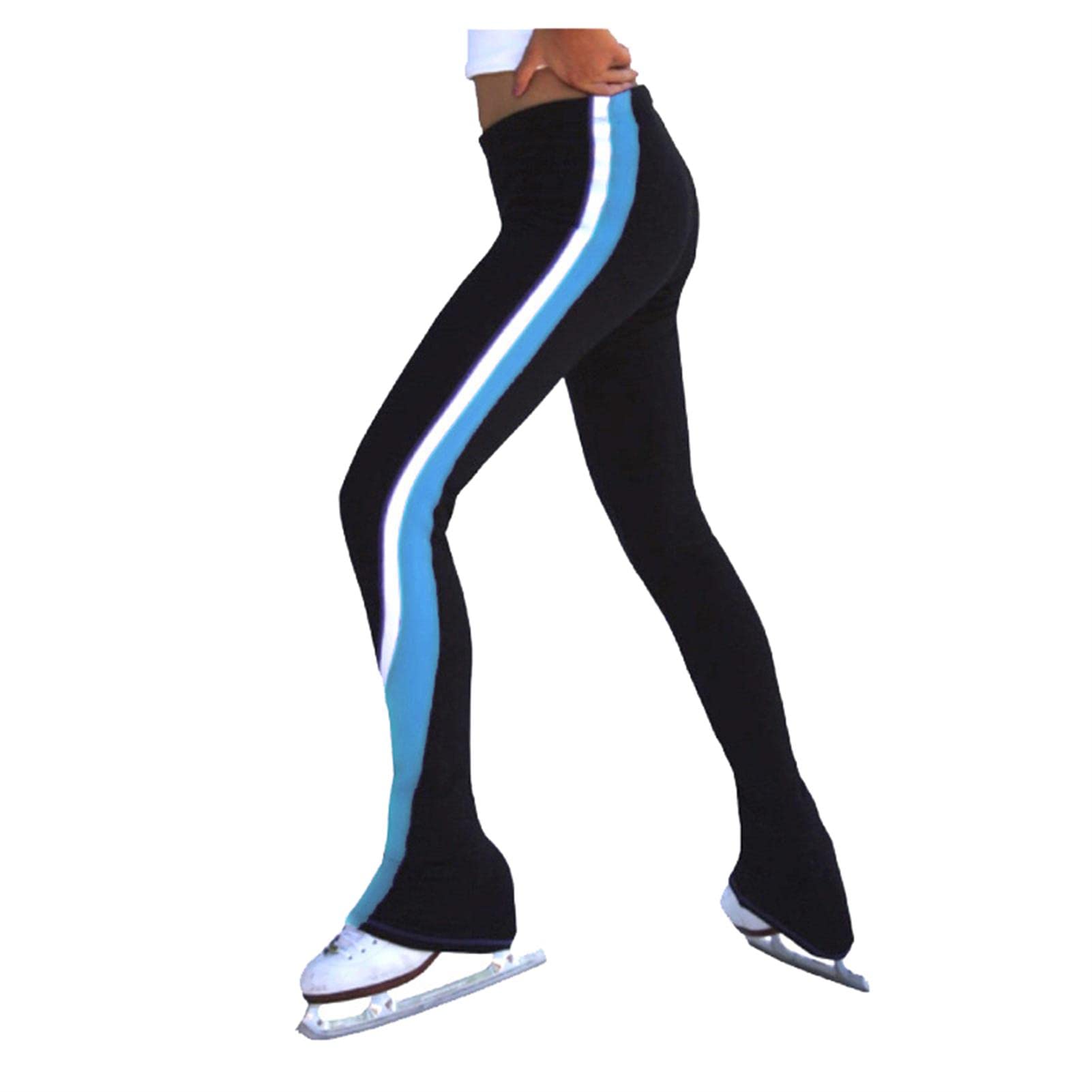 WENNEW Figure Skating Pants for Adults & Kids - Thermal Leggings with Side Stripes for Ice Skating Training | Perfect for Practice, Competitions & Winter Sports
