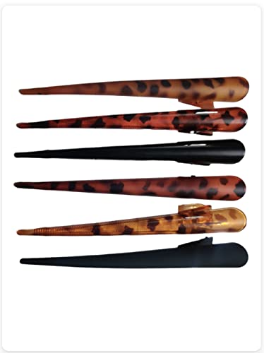 **AB Beauty House Non-Slip Metal Duckbill Hair Clips – 6-Pack Multicolor Alligator Hair Pins for Styling, Sectioning & Hairdressing – Perfect for Salons, DIY Hairstyles & Everyday Use**