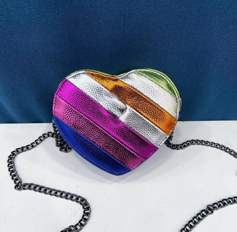 Stylish Rainbow Patchwork Crossbody Bag for Women - Trendy Boho Shoulder Purse - Perfect for Festivals, Travel & Daily Use
