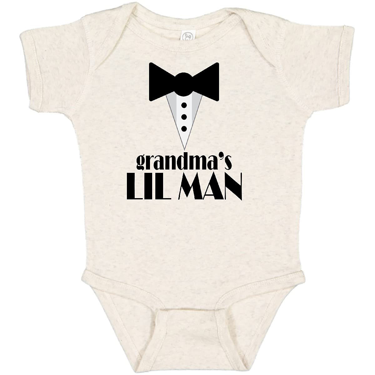 Inktastic Grandma's Lil Man Baby Bodysuit - Cute Infant Onesie for Boys, Soft Cotton Short Sleeve Bodysuit - Perfect for Family Photos, Baby Showers & Everyday Wear