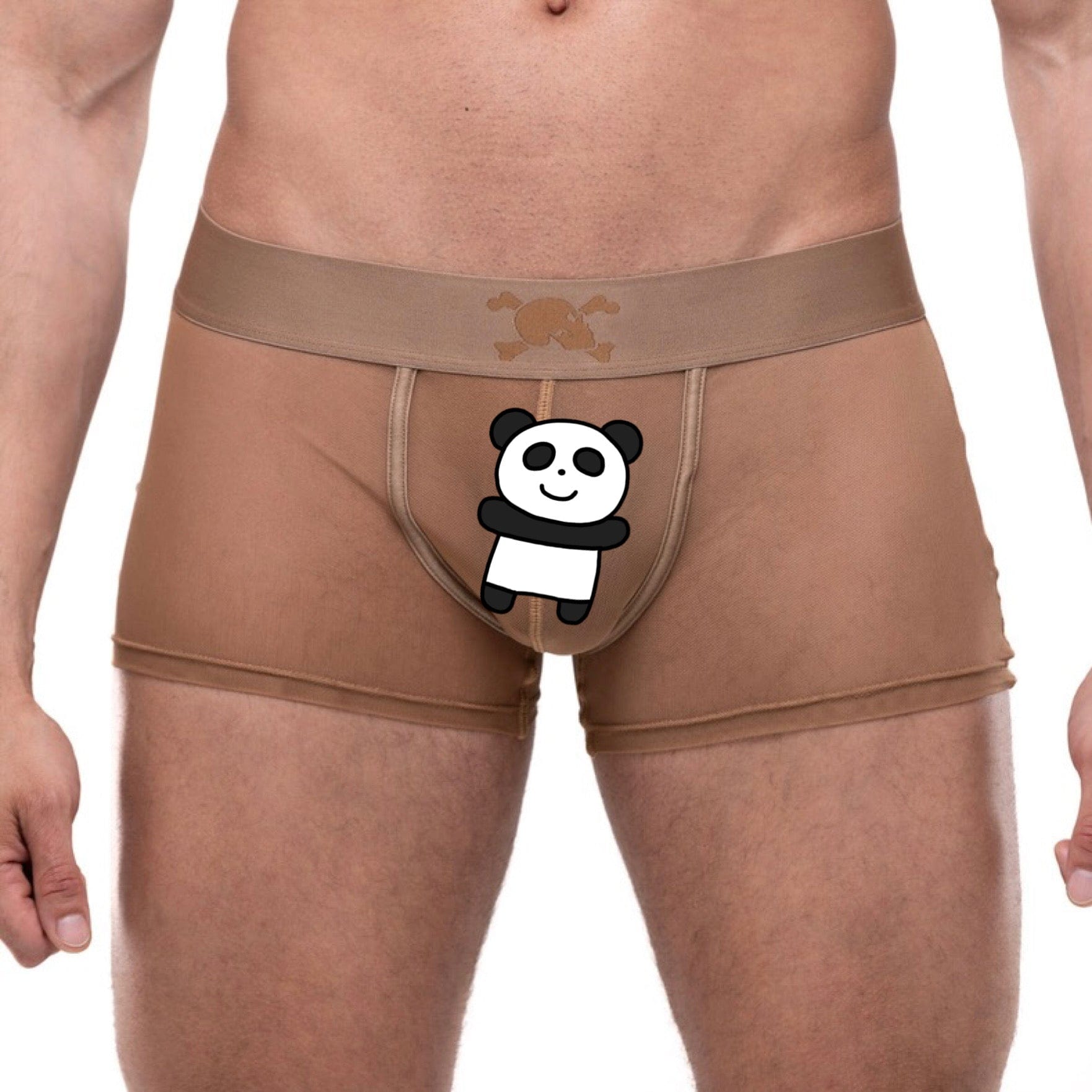 Just The Bones Sheer Trunk Tan - Comfortable & Stylish Men's Underwear for Everyday Wear, Workout, and Lounge
