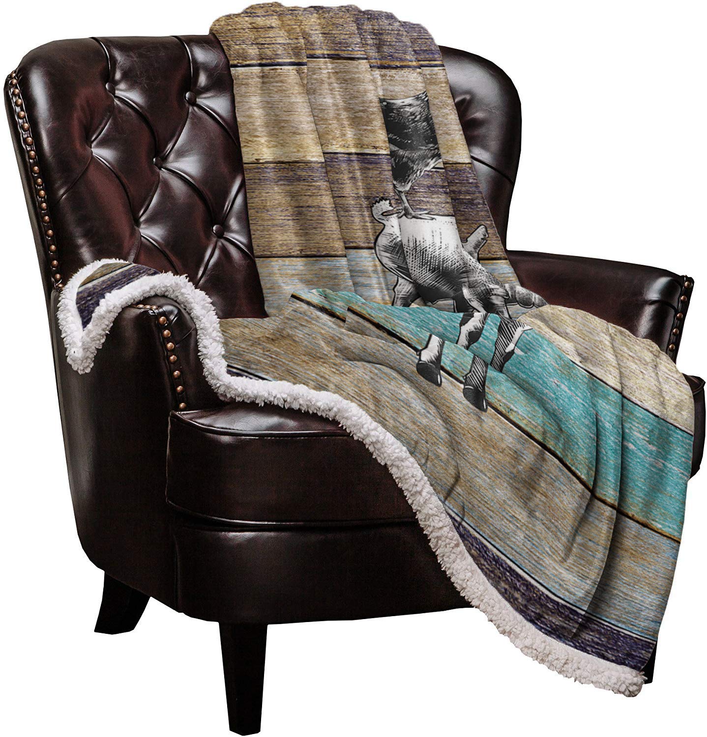 Farm Animals Sherpa Fleece Blanket - Super Soft & Warm 40
