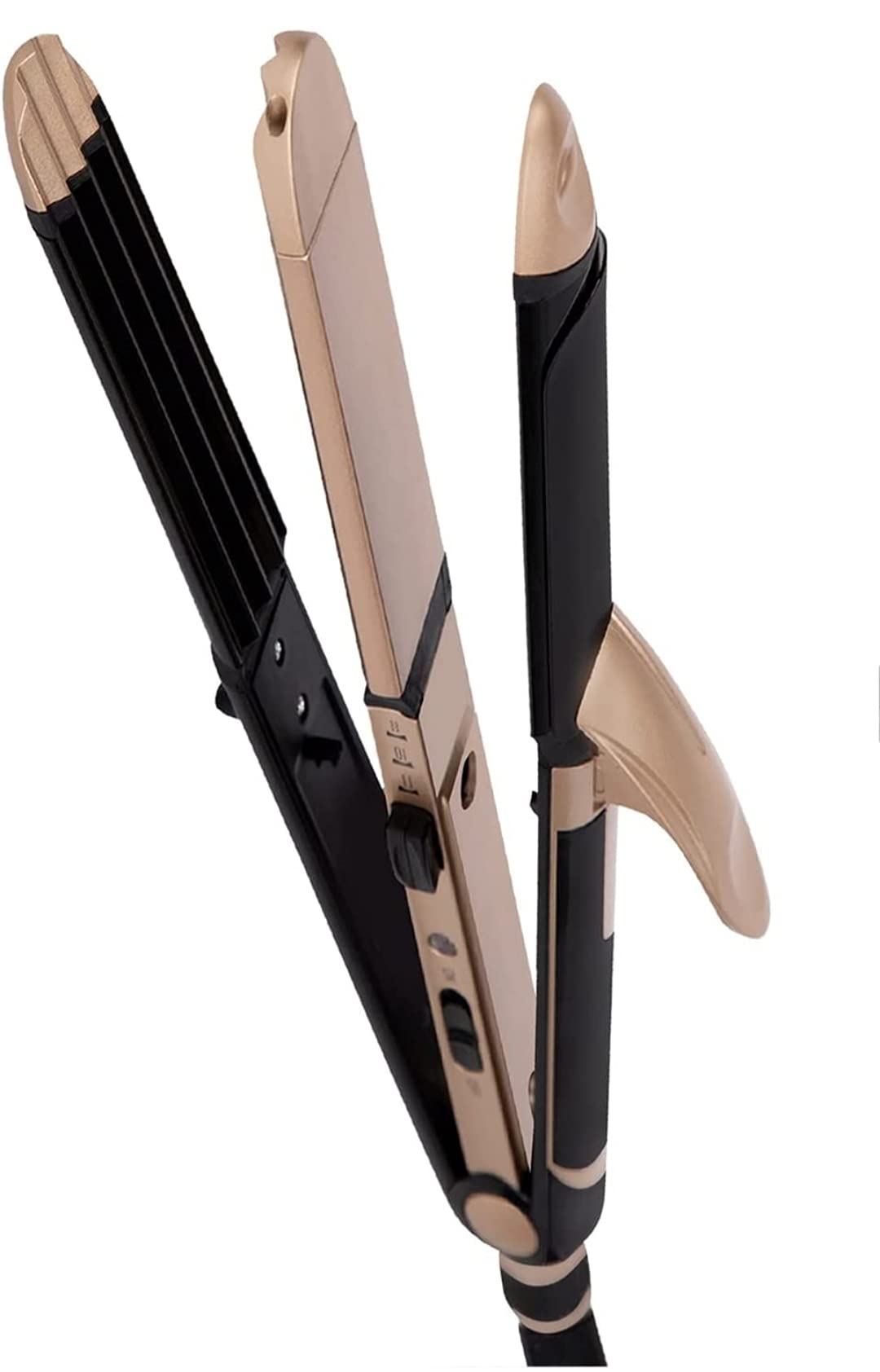 Myra Collection Vega 3-in-1 Hair Styler - Hair Straightener, Curling Iron & Crimper for All Hair Types | Professional Salon Quality Styling Tool for Home & Travel Use