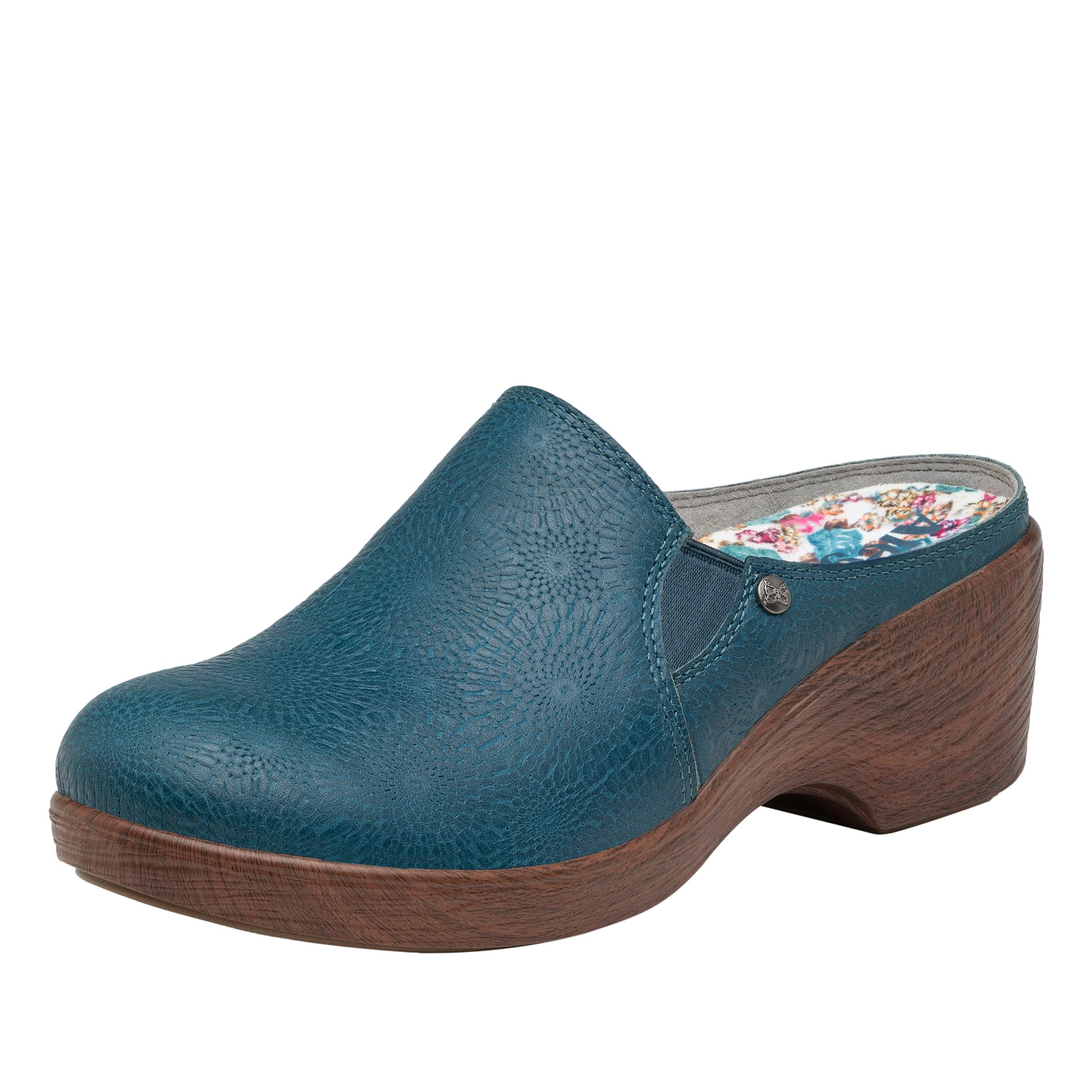 Alegria Women's Sereniti Roman Candle Teal Slip-Resistant Comfort Shoes - Size 9 B(M) US - Perfect for Nurses, Teachers & Healthcare Workers