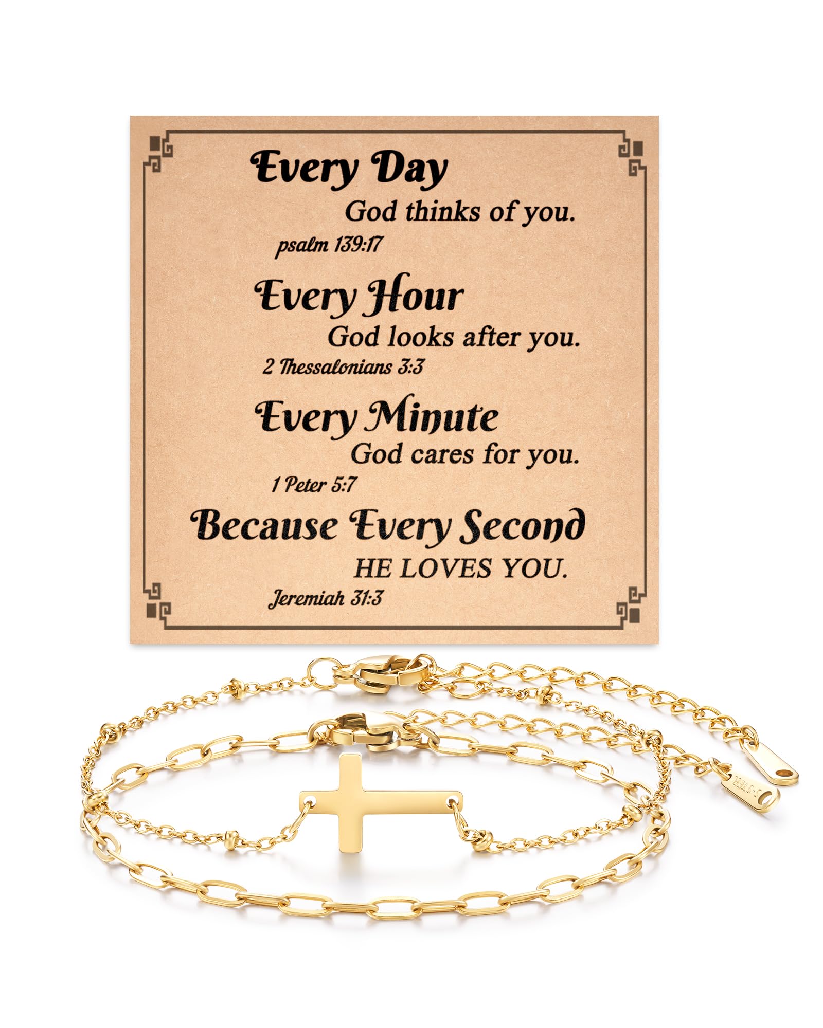 Easter Cross Bracelet for Women - Religious Christian Jewelry Gift for Easter Basket Stuffers, Women Friends, Family & Teens | Perfect for Church, Bible Study & Easter Celebrations