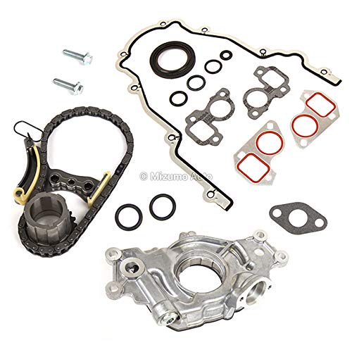 Mizumo Auto MA-9761259319 Timing Chain Kit with Cover Gasket & Oil Pump - Compatible with 2007-2016 Buick Cadillac GMC 5.3L 6.0L 6.2L V8 Engines - Perfect for Engine Repair & Maintenance