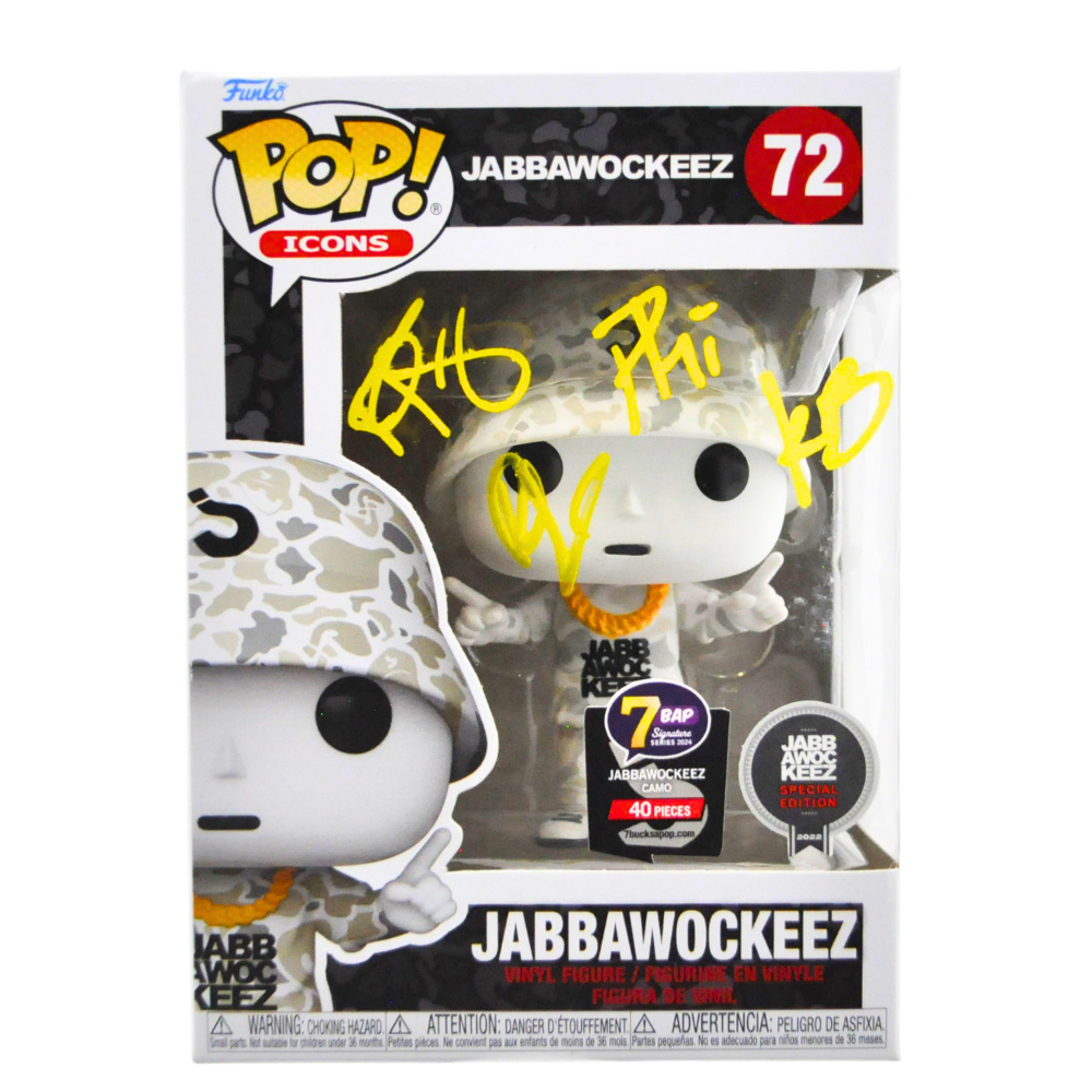 Jabbawockeez Signed Pop Vinyl Figure - Limited Edition White Camo (40pcs) - Collectible Dance Crew Merchandise for Fans & Pop Culture Enthusiasts