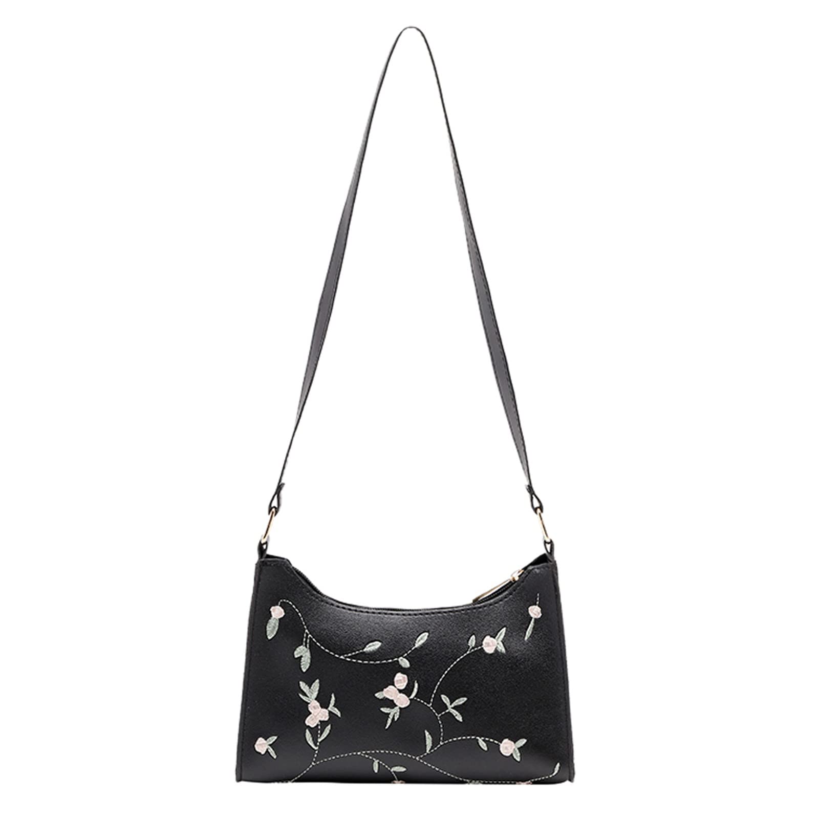 Stylish Women's Faux Leather Embroidered Crossbody Phone Bag - Fashionable Shoulder Purse for Ladies & Messenger Bag for Men - Perfect for Work, Travel & Daily Use