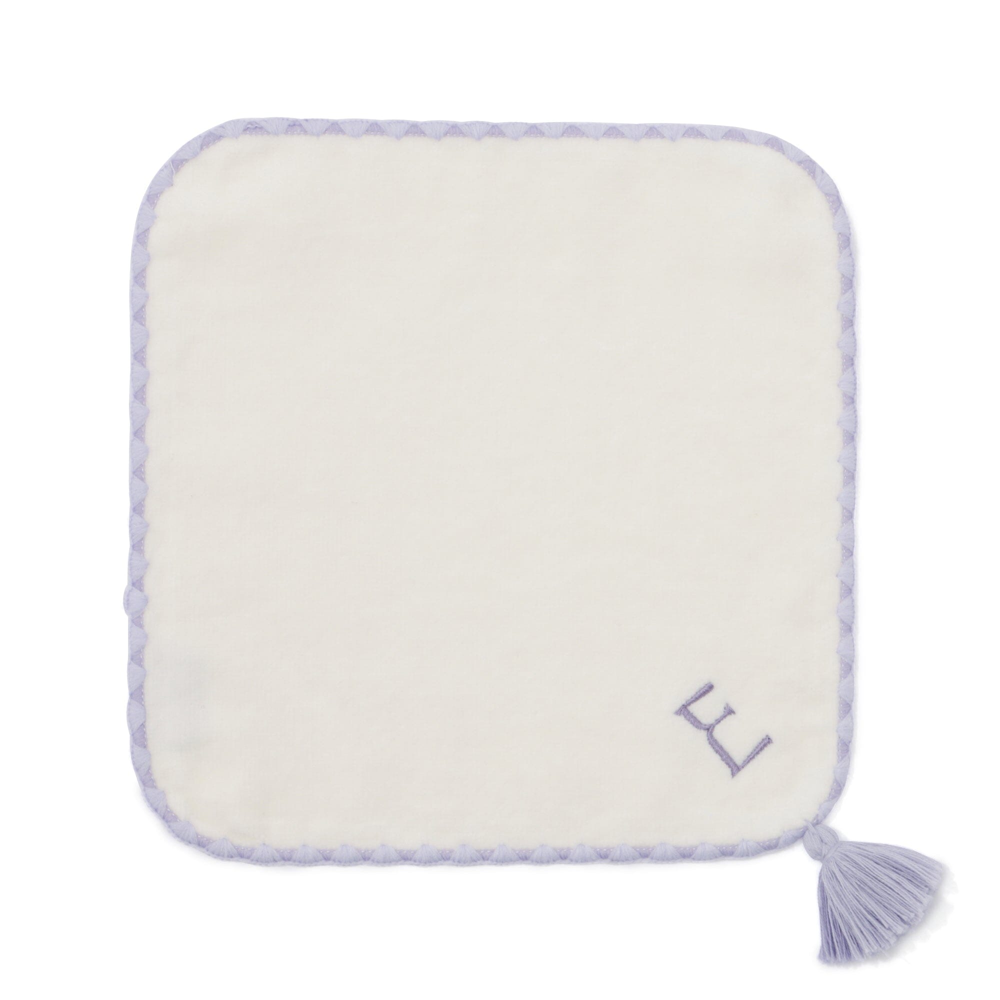 Initial Mini Handkerchief Towel - Soft Purple Cotton Pocket-Sized Towel for Face, Hands & Makeup Removal | Gym, Travel & Everyday Use