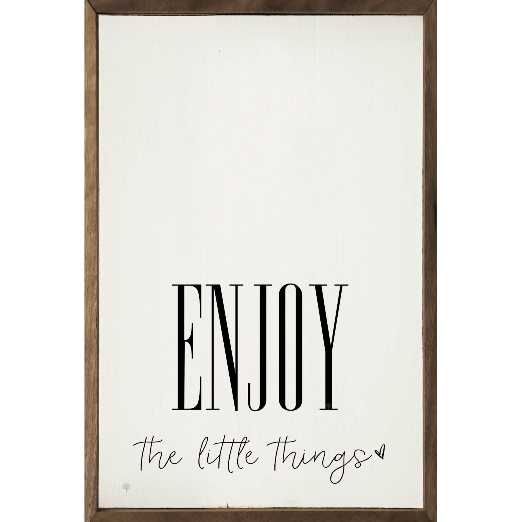 Enjoy The Little Things Wood Framed Print - Inspirational Wall Art for Home, Office & Gift - Perfect for Living Room, Bedroom Decor & Housewarming Present
