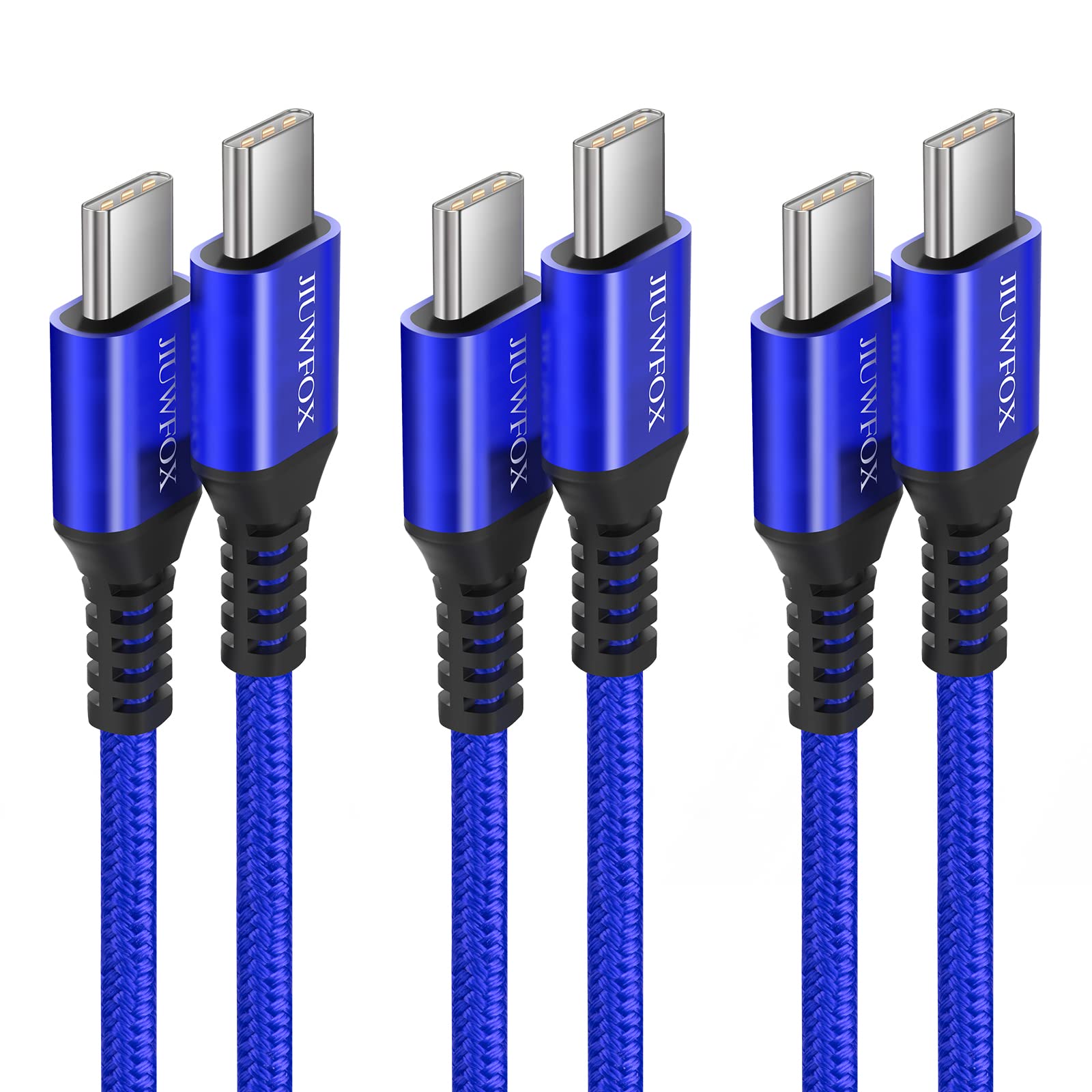 3 Pack USB C to USB C Cable 3ft - 60W Fast Charging Cord for iPhone 16/15 Pro Max, iPad Air/Mini/Pro, MacBook Pro/Air, Samsung S24/S23 - Perfect for Home, Office & Travel Charging