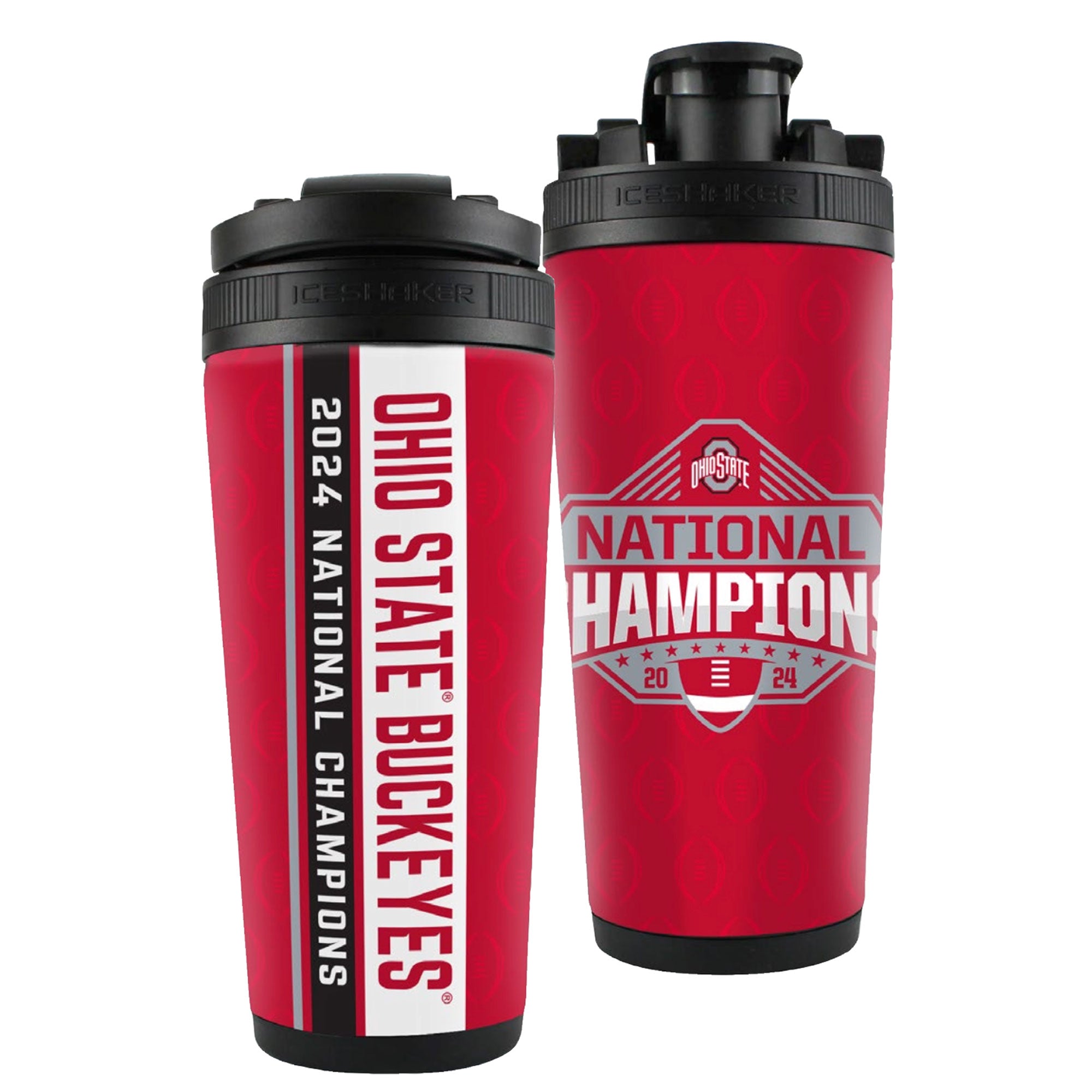 Official Ohio State 2024 National Champions 4D Insulated Ice Shaker Cup - Perfect for Gym, Workouts, Sports & Outdoor Activities