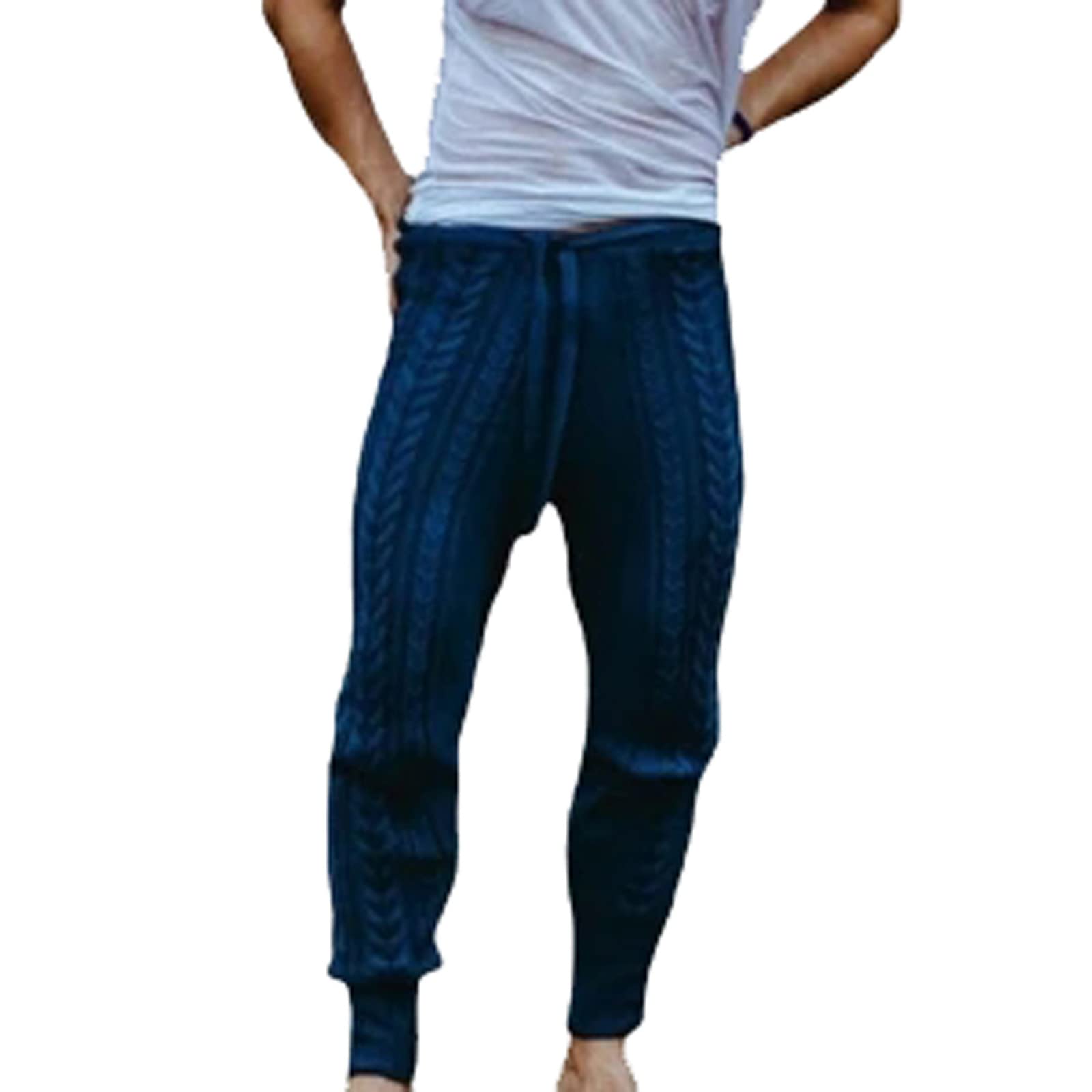 Men's Slim Fit Jogger Sweatpants - Knitted Casual Sports Pants for Youth & Trendy Style - Perfect for Gym, Running, and Everyday Wear