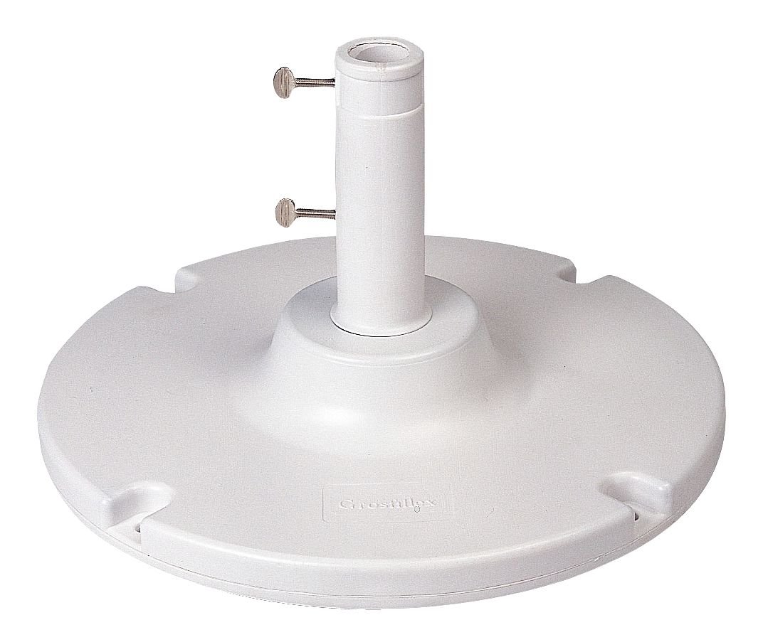 35lb Heavy Duty White Table Umbrella Base - Perfect for Patio, Deck, Poolside & Outdoor Dining Areas