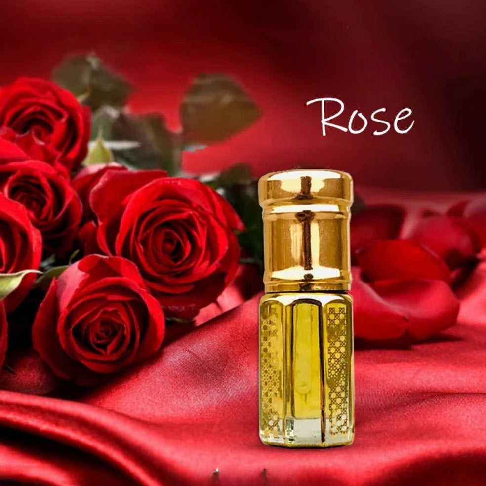 100% Pure Ruh Gulab Rose Absolute Oil - 12ml Natural Attar for Aromatherapy, Perfume & Skin Care | Premium Rose Petal Extract for Relaxation & Romance