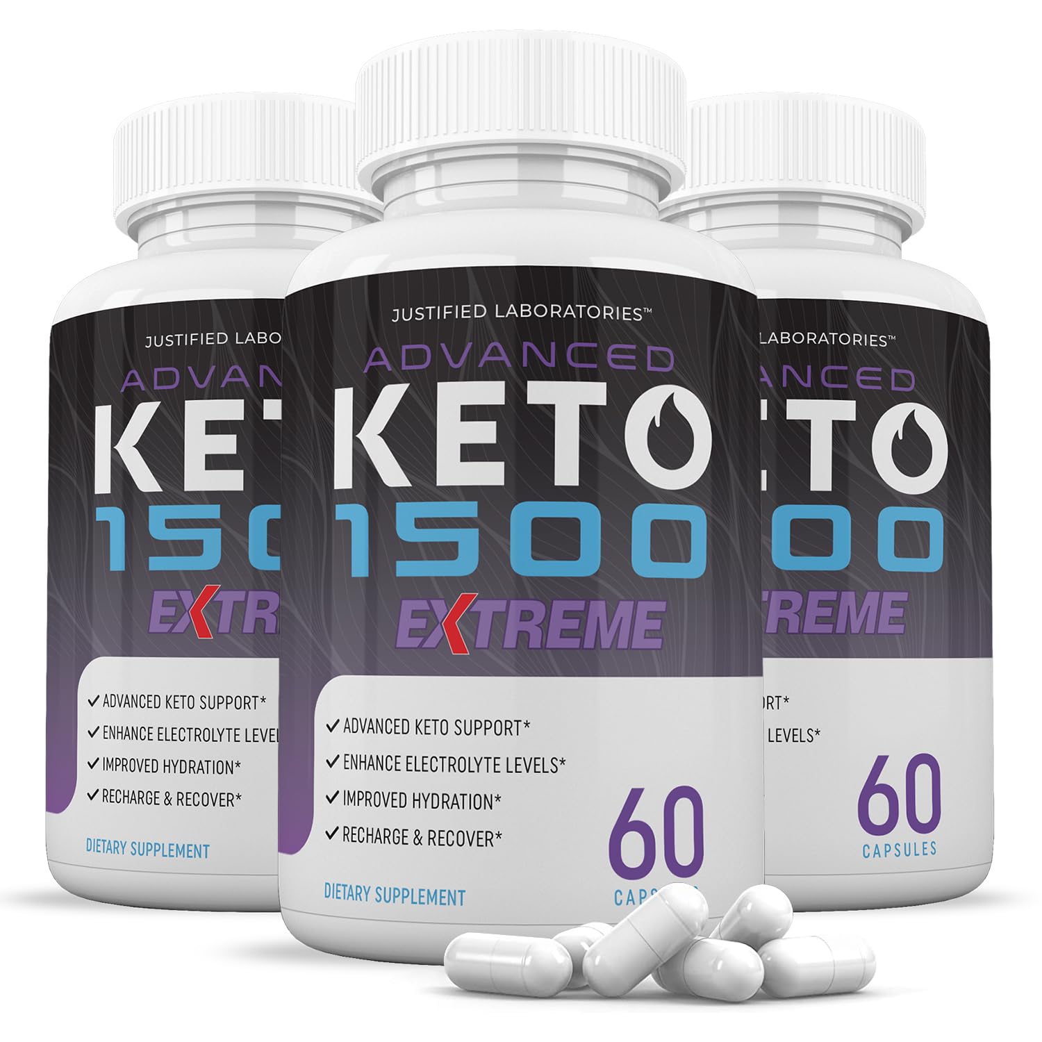 Advanced Keto 1500 Extreme Pills (3 Pack) - 1675MG Premium Formula with Apple Cider Vinegar, Extra Virgin Olive Oil Powder & Green Tea Leaf Extract - 180 Capsules per Bottle - Supports Weight Loss & Energy Boost for Ketogenic Diet & Healthy Lifestyle