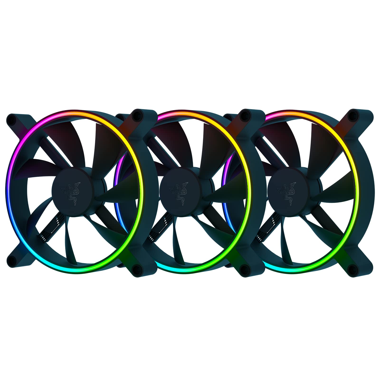Razer Kunai Hydraulic 140MM aRGB PC Cooling Fan - Ultra Quiet High Performance PWM Fan with Razer Chroma RGB Lighting - Supports Fan Controller for Up to 8 Fans - Perfect for Gaming PC, Workstation & PC Case Cooling